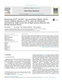 Ternary Solubility Diagrams at 270&Nbsp