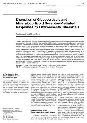 Disruption of Glucocorticoid and Mineralocorticoid Receptor-Mediated Responses by Environmental Chemicals