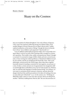 Skaay on the Cosmos