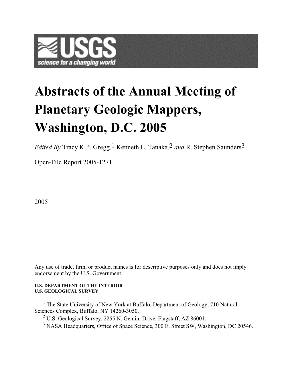 USGS Open-File Report 2005-1271