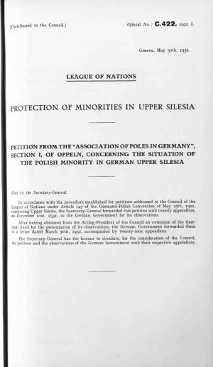 Protection of Minorities in Upper Silesia