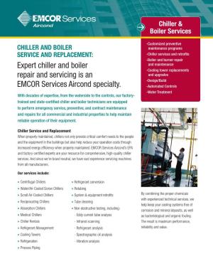 Expert Chiller and Boiler Repair and Servicing Is an EMCOR Services
