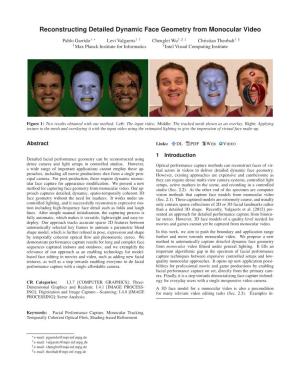 Reconstructing Detailed Dynamic Face Geometry from Monocular Video