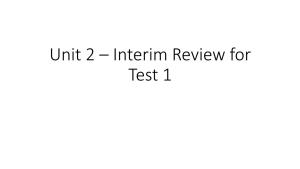 Unit 2 – Interim Review for Test 1 Electronic Configuration at the Atomic State Changes After Ionic Bonding: Follow the Model to Complete the Rest