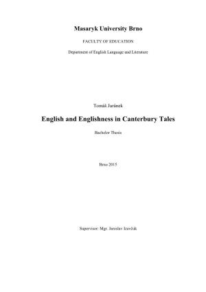 England and Englishness in Canterbury Tales
