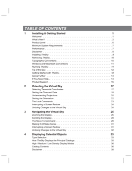 TABLE of CONTENTS 1 Installing & Getting Started 1 Welcome!
