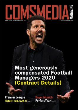 Most Generously Compensated Football Managers 2020 (Contract Details)