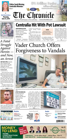 Vader Church Offers Forgiveness to Vandals