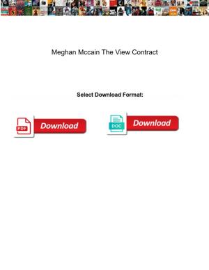 Meghan Mccain the View Contract