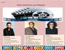 Alumni Film Directors and Filmmakers
