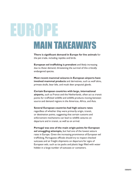 Europe Main Takeaways