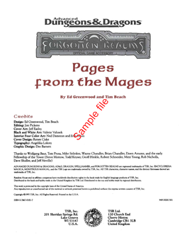 Pages from the Mages