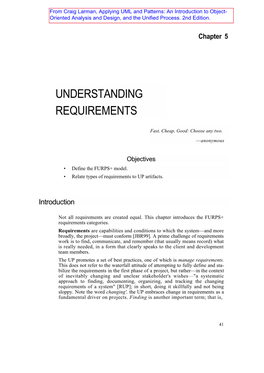 Understanding Requirements