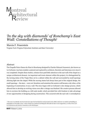Of Ronchamp's East Wall: Constellations of Thought