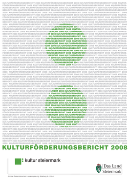 Kulturförderungsbericht 2008