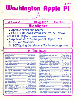 Washington Apple Pi Journal, May 1987