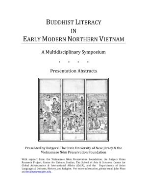 Buddhist Literacy in Early Modern Northern Vietnam