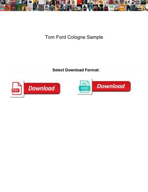 Tom Ford Cologne Sample