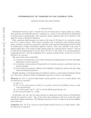 Hyperbolicity of Varieties of Log General Type