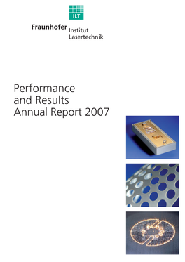 Performance and Results Annual Report 2007
