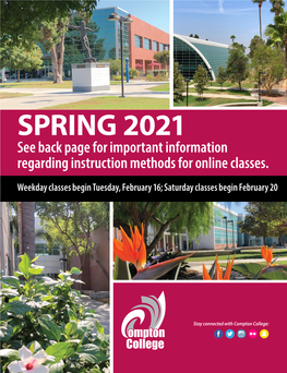 Compton College Spring 2021 Schedule of Classes