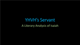 YHVH's Servant