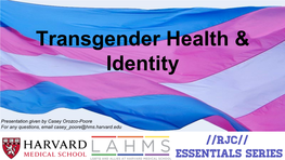 Transgender Health & Identity