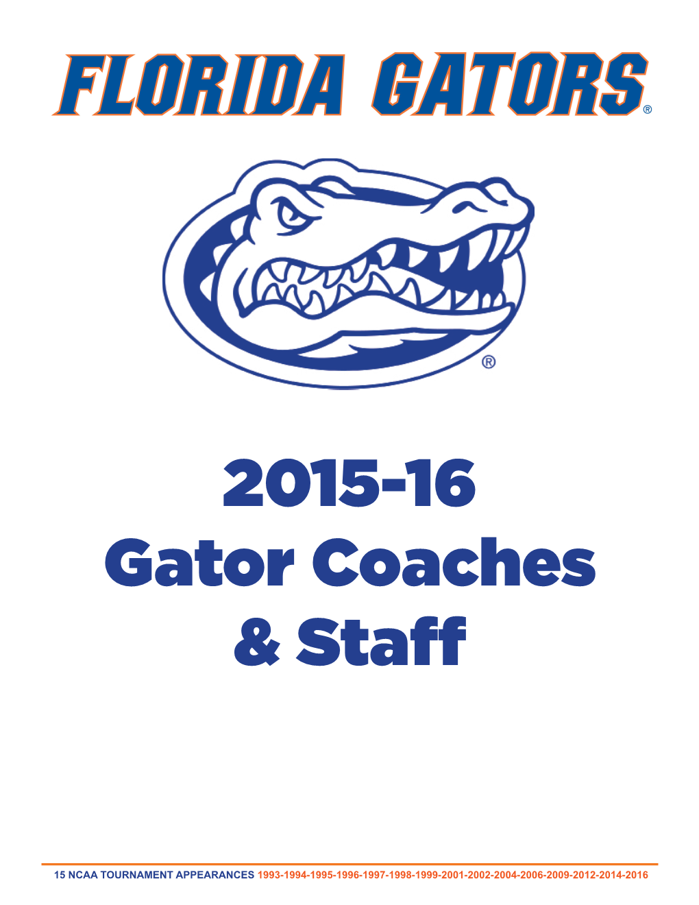 2015-16 Gator Coaches & Staff