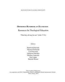 Resources for Theological Education