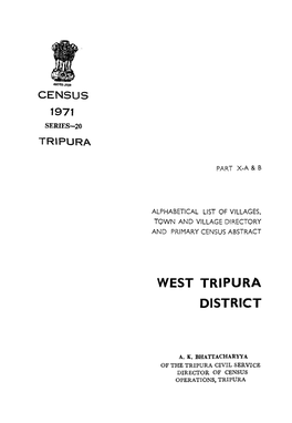 CENSUS 1971 Serms-20 TRIPURA