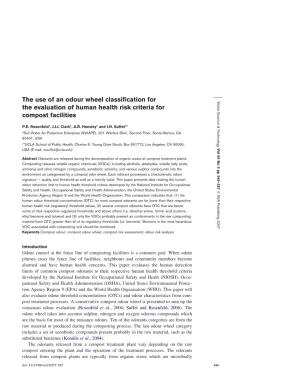 The Use of an Odour Wheel Classification for the Evaluation Of