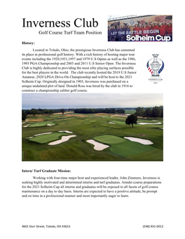 Golf Course Turf Team | Inverness Club