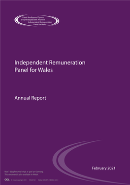 Independent Remuneration Panel for Wales – Annual Report 2021