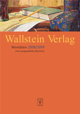 Wallstein Verlag Novitäten 2008/2009 Und Ausgewählte Backlist Wallstein Verlag