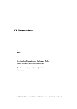 CPB Discussion Paper