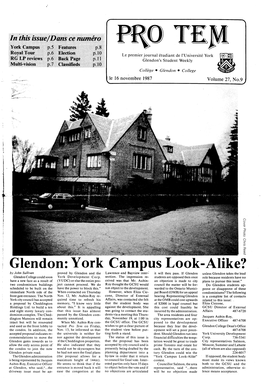 Glendon's Student Weekly