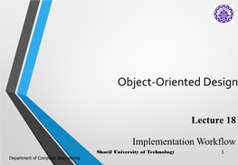 The Development of an Object-Oriented Software