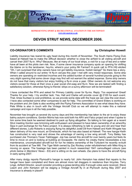Devon Strut News, December 2006