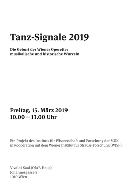 Tanz-Signale 2019