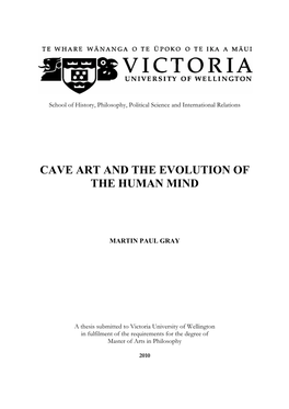 Cave Art and the Evolution of the Human Mind
