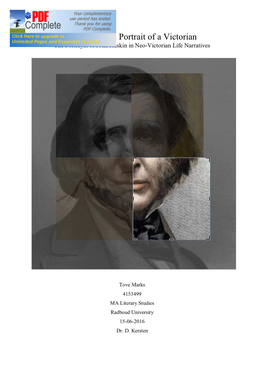 The Distorted Portrait of a Victorian the Portrayal of John Ruskin in Neo-Victorian Life Narratives