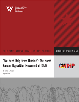 The North Korean Opposition Movement of 1956