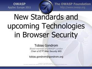 New Standards and Upcoming Technologies in Browser Security