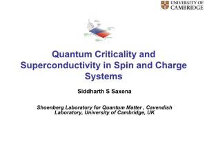 Quantum Criticality and Superconductivity in Spin and Charge Systems