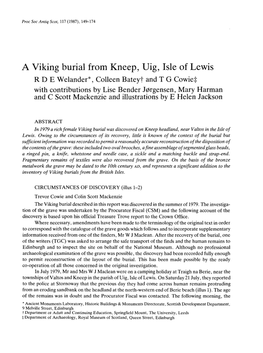 A Viking Burial from Kneep, Uig, Isle of Lewis