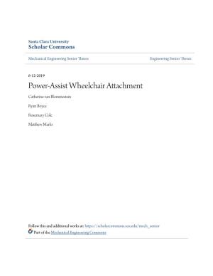 Power-Assist Wheelchair Attachment Catherine Van Blommestein