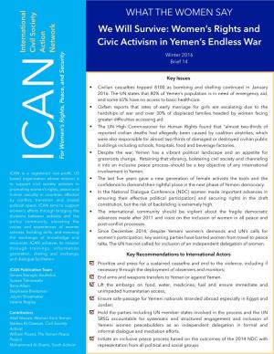 Women's Rights and Civic Activism in Yemen's Endless