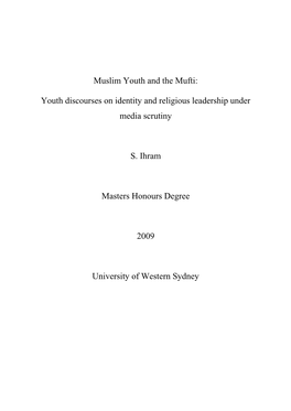 Muslim Youth and the Mufti