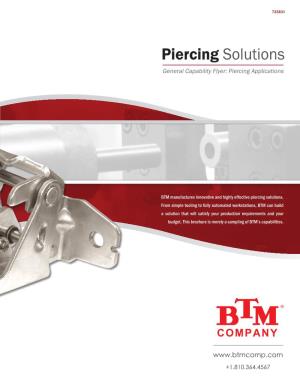 Piercing Solutions General Capability Flyer: Piercing Applications