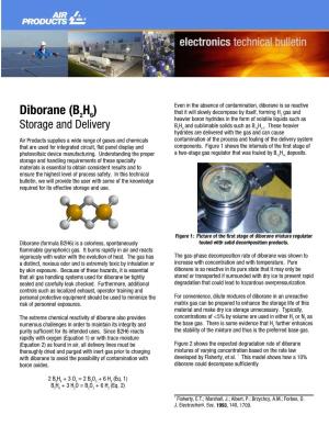 Diborane (B2H6) 2 Heavier Boron Hydrides in the Form of Volatile Liquids Such As
